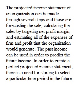 projected income statement